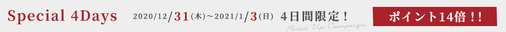 4日間限定ポイントアップ